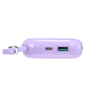 Powerbank Joyroom JR-L002 Jelly Series 10000mAh 22.5W + kabel USB-C fioletowy
