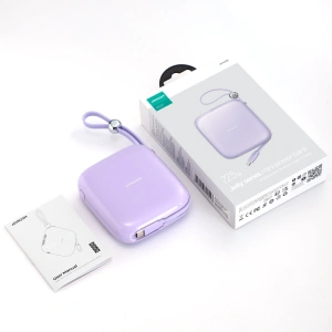Powerbank Joyroom JR-L002 Jelly Series 10000mAh 22.5W + kabel USB-C fioletowy