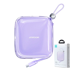 Powerbank Joyroom JR-L002 Jelly Series 10000mAh 22.5W + kabel USB-C fioletowy