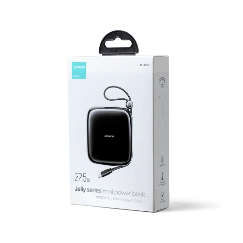 Buy Powerbank Joyroom JR-L002 Jelly Series 10000mAh 22.5W + USB-C cable black - JYR619 - {ean13} - Home Screen Store Europe