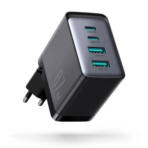 Kup Încărcător de rețea Joyroom TCG02 GaN 67W 4-port (2x USB, 2x USB C) negru + cablu USB-C/USB-C 100W 1.2m - JYR621 - {ean13} - Sklep Home Screen