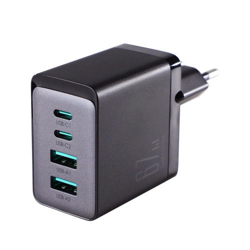 Kup Síťová nabíječka Joyroom TCG02 GaN 67W 4-port (2x USB, 2x USB C) černá + kabel USB-C/USB-C 100W 1.2m - JYR621 - {ean13} - Sklep Home Screen