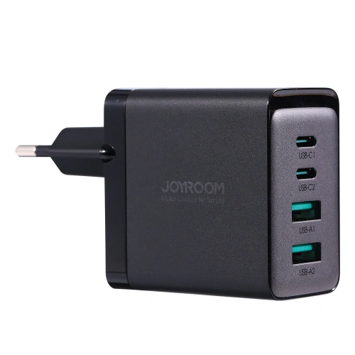 Kup Ładowarka sieciowa Joyroom TCG02 GaN 67W 4-port (2x USB, 2x USB C) czarna + kabel USB-C/USB-C 100W 1.2m - JYR621 - {ean13} - Sklep Home Screen