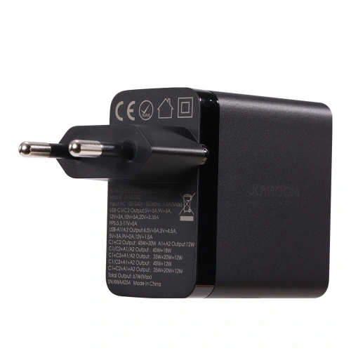 Kup Încărcător de rețea Joyroom TCG02 GaN 67W 4-port (2x USB, 2x USB C) negru + cablu USB-C/USB-C 100W 1.2m - JYR621 - {ean13} - Sklep Home Screen