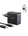 Kup Încărcător de rețea Joyroom TCG02 GaN 67W 4-port (2x USB, 2x USB C) negru + cablu USB-C/USB-C 100W 1.2m - JYR621 - {ean13} - Sklep Home Screen