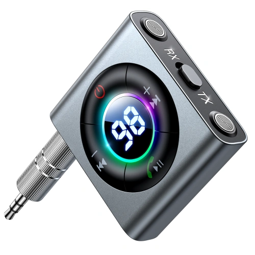 Kup Transmitter Joyroom JR-CB2 Bluetooth AUX (adó/v receiver) autóhoz/tévéhez szürke - JYR623 - {ean13} - Sklep Home Screen