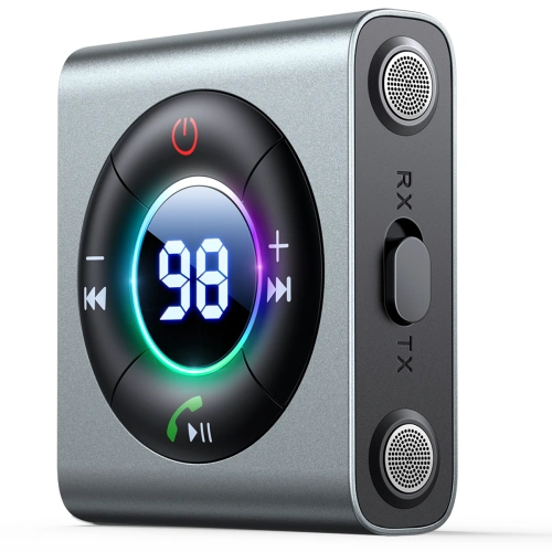 Kup Transmitter Joyroom JR-CB2 Bluetooth AUX (adó/v receiver) autóhoz/tévéhez szürke - JYR623 - {ean13} - Sklep Home Screen