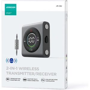 Kup Transmiter Joyroom JR-CB2 Bluetooth AUX (nadajnik/odbiornik) do samochodu/telewizora szary - JYR623 - {ean13} - Sklep Home Screen