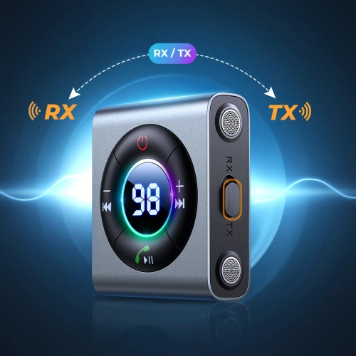 Buy Transmitter Joyroom JR-CB2 Bluetooth AUX (transmitter/receiver) for car/TV grey - JYR623 - {ean13} - Home Screen Store Europe