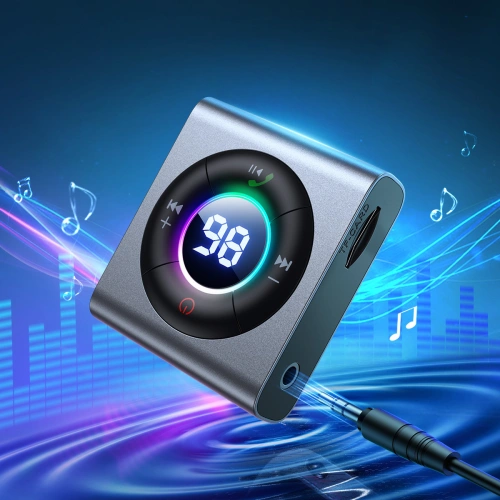 Kup Transmitter Joyroom JR-CB2 Bluetooth AUX (adó/v receiver) autóhoz/tévéhez szürke - JYR623 - {ean13} - Sklep Home Screen