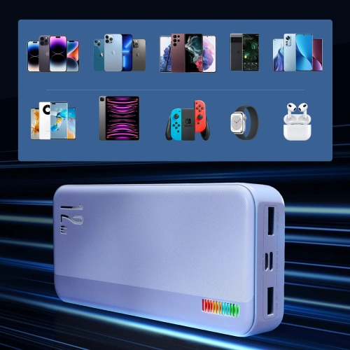 Buy Powerbank Joyroom JR-T017 Dazzling Series 20000mAh 12W white - JYR626 - {ean13} - Home Screen Store Europe