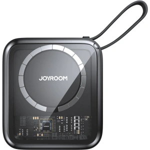 Powerbank z ładowaniem bezprzewodowym Joyroom JR-L007 Icy Series 10000mAh 22.5W + kabel Lightning czarny