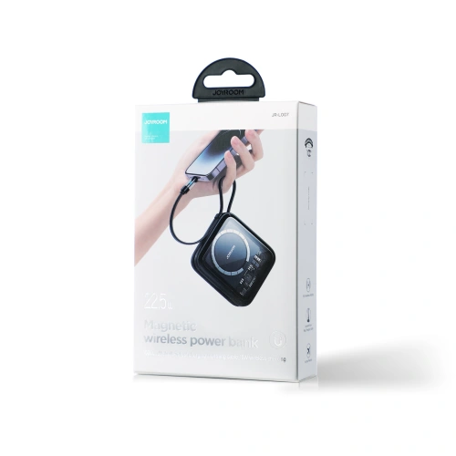 Buy Powerbank with wireless charging Joyroom JR-L007 Icy Series 10000mAh 22.5W + Lightning cable black - JYR630 - {ean13} - Home Screen Store Europe