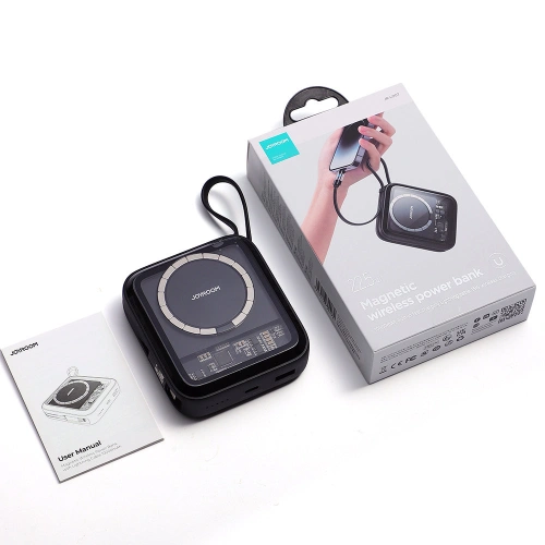 Buy Powerbank with wireless charging Joyroom JR-L007 Icy Series 10000mAh 22.5W + Lightning cable black - JYR630 - {ean13} - Home Screen Store Europe