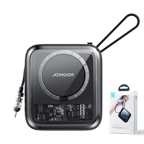 Kup Powerbank cu încărcare wireless Joyroom JR-L007 Icy Series 10000mAh 22.5W + cablu Lightning negru - JYR630 - {ean13} - Sklep Home Screen