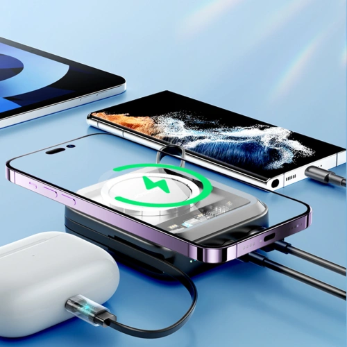 Buy Powerbank with wireless charging Joyroom JR-L007 Icy Series 10000mAh 22.5W + Lightning cable black - JYR630 - {ean13} - Home Screen Store Europe