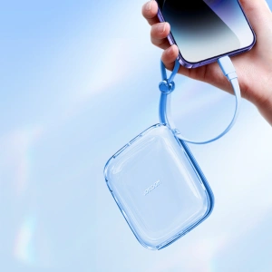Powerbank Joyroom JR-L003 Jelly Series 10000mAh 22.5W + kabel Lightning niebieski