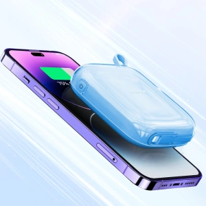 Powerbank Joyroom JR-L003 Jelly Series 10000mAh 22.5W + kabel Lightning niebieski