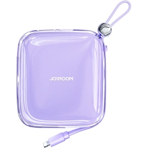 Powerbank Joyroom JR-L003 Jelly Series 10000mAh 22.5W + kabel Lightning fioletowy