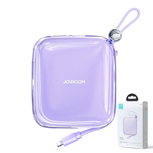 Kup Powerbank Joyroom JR-L003 Jelly Series 10000mAh 22.5W + kabel Lightning fioletowy - JYR632 - {ean13} - Sklep Home Screen