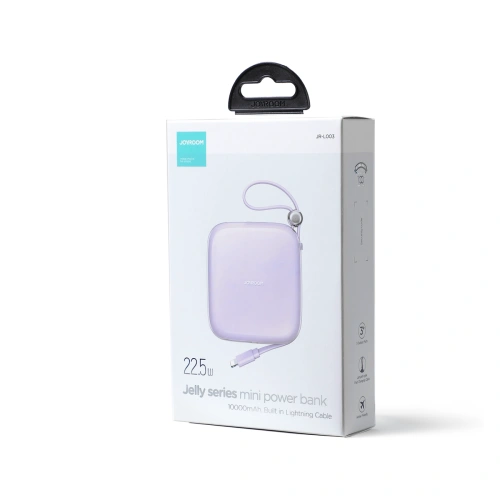 Kup Powerbank Joyroom JR-L003 Jelly Series 10000mAh 22.5W + kabel Lightning fioletowy - JYR632 - {ean13} - Sklep Home Screen