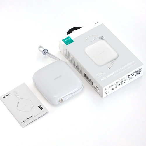 Kup Powerbank Joyroom JR-L003 Jelly Series 10000mAh 22.5W + kabel Lightning biały - JYR633 - {ean13} - Sklep Home Screen