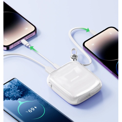 Kup Powerbank Joyroom JR-L003 Jelly Series 10000mAh 22.5W + kabel Lightning biały - JYR633 - {ean13} - Sklep Home Screen