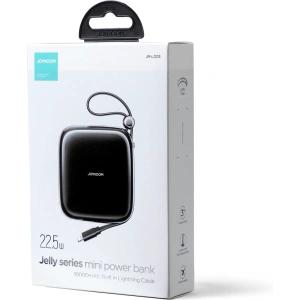 Powerbank Joyroom JR-L003 Jelly Series 10000mAh 22.5W + kabel Lightning czarny