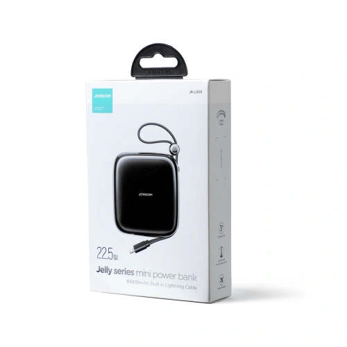 Kup Powerbank Joyroom JR-L003 Jelly Series 10000mAh 22.5W + kabel Lightning czarny - JYR634 - {ean13} - Sklep Home Screen