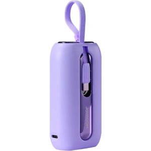 Powerbank Joyroom JR-L012 Colorful Series 10000mAh 22.5W+ kabel USB-C i Lightning fioletowy