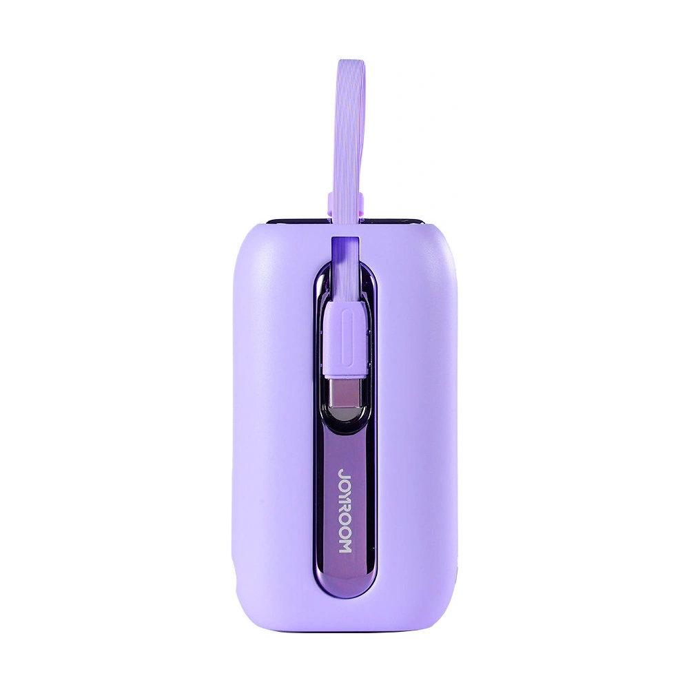 Powerbank Joyroom JR-L012 Colorful Series 10000mAh 22.5W+ kabel USB-C i Lightning fioletowy