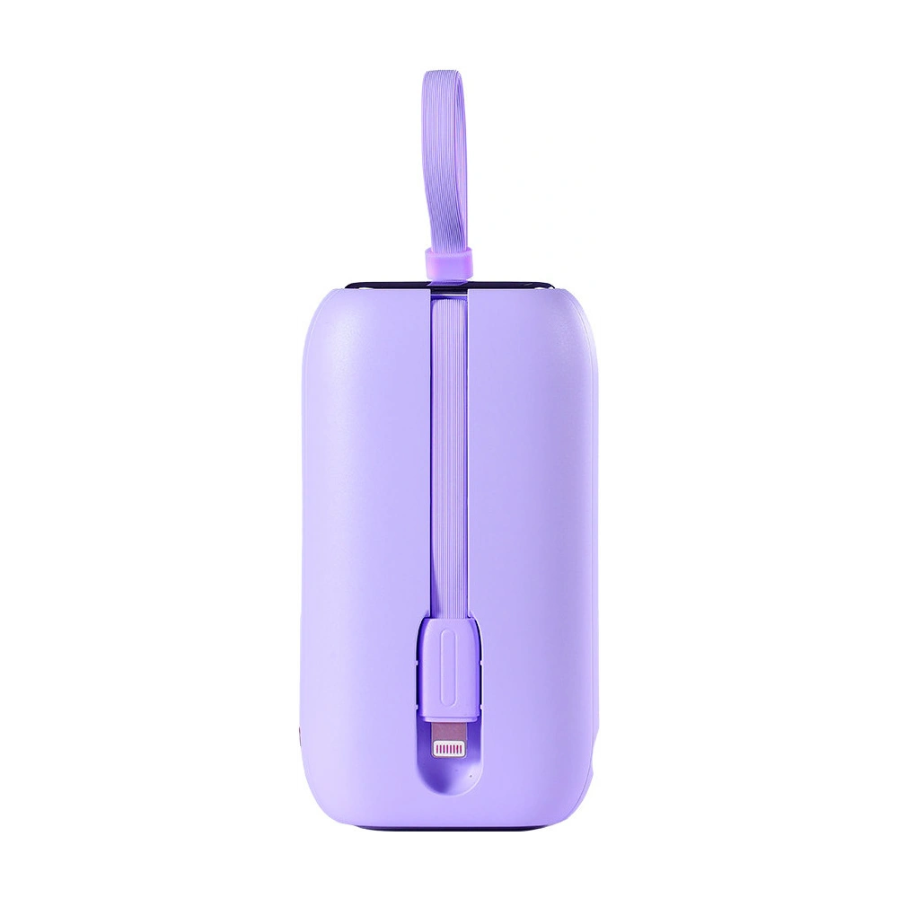 Powerbank Joyroom JR-L012 Colorful Series 10000mAh 22.5W+ kabel USB-C i Lightning fioletowy