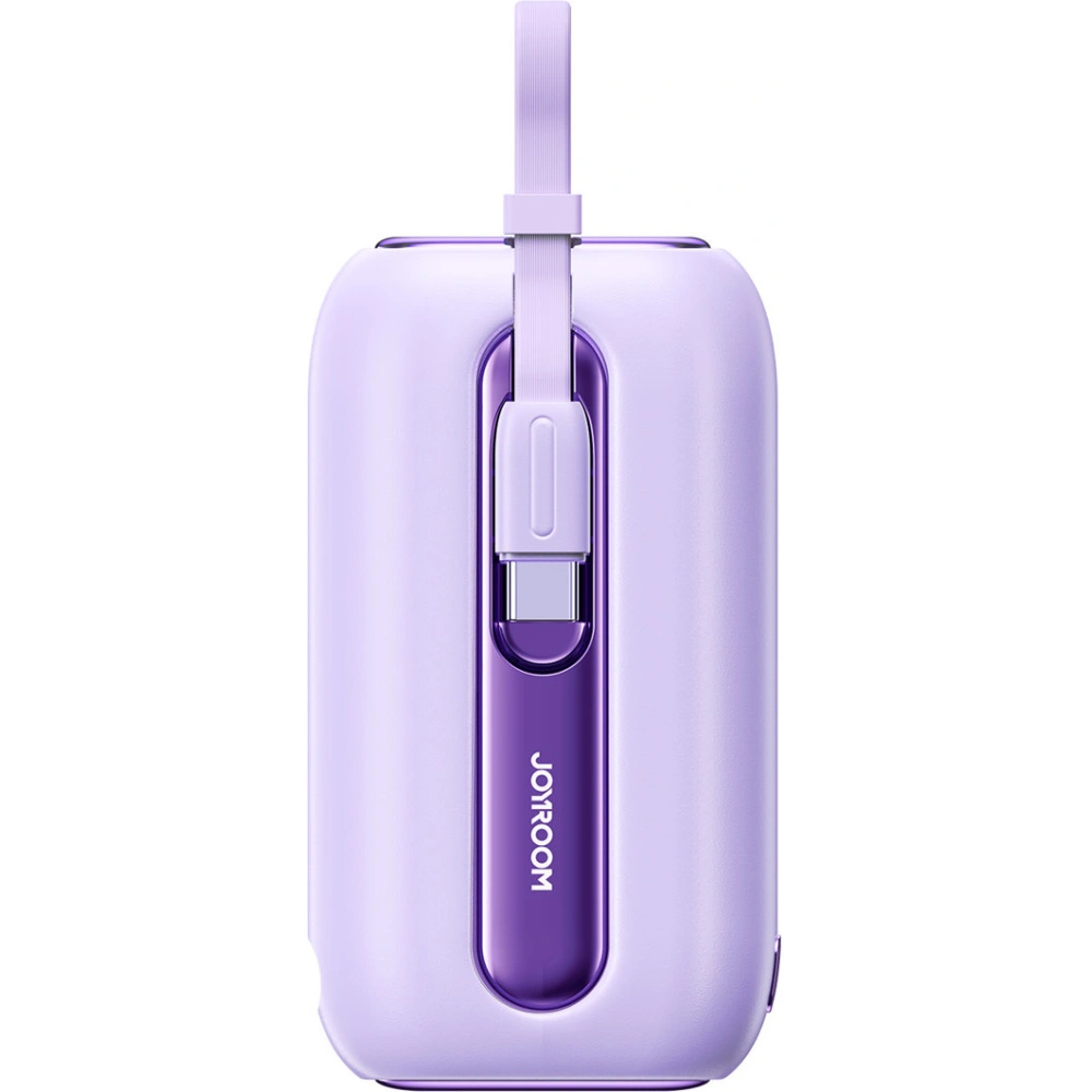 Powerbank Joyroom JR-L012 Colorful Series 10000mAh 22.5W+ kabel USB-C i Lightning fioletowy