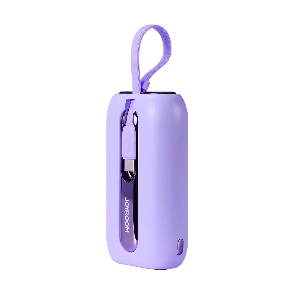 Powerbank Joyroom JR-L012 Colorful Series 10000mAh 22.5W+ kabel USB-C i Lightning fioletowy