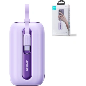 Powerbank Joyroom JR-L012 Colorful Series 10000mAh 22.5W+ kabel USB-C i Lightning fioletowy