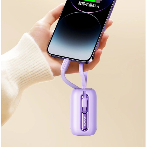 Kup Powerbank Joyroom JR-L012 Colorful Series 10000mAh 22.5W+ kabel USB-C i Lightning fioletowy - JYR635 - {ean13} - Sklep Home Screen