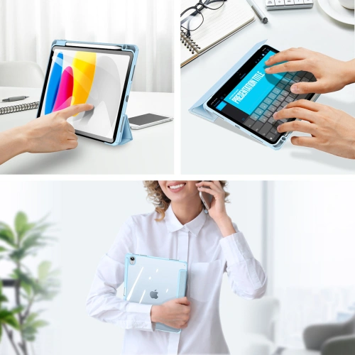Buy Dux Ducis Toby Apple iPad 10.9 2022 (10th generation) case + Pencil holder blue - DDS1628 - {ean13} - Home Screen Store Europe