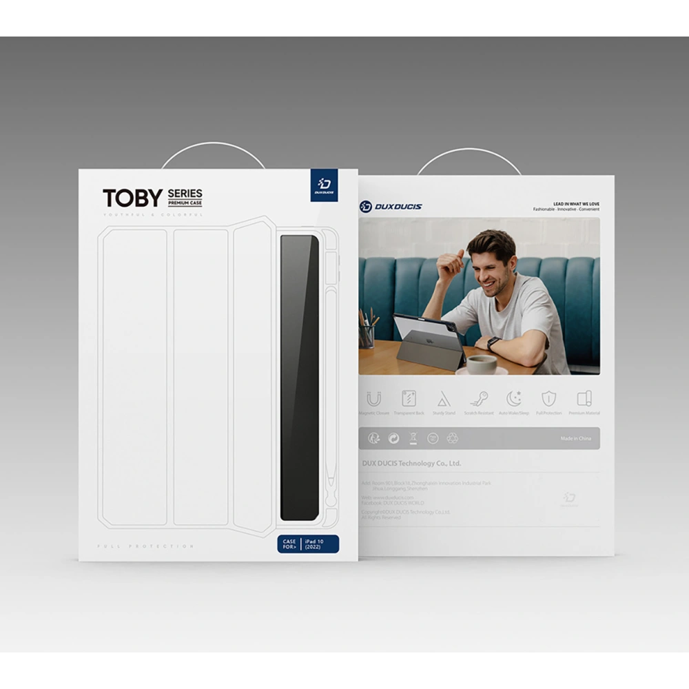 Etui Dux Ducis Toby Apple iPad 10.9 2022 (10. generacji) + Pencil holder różowe