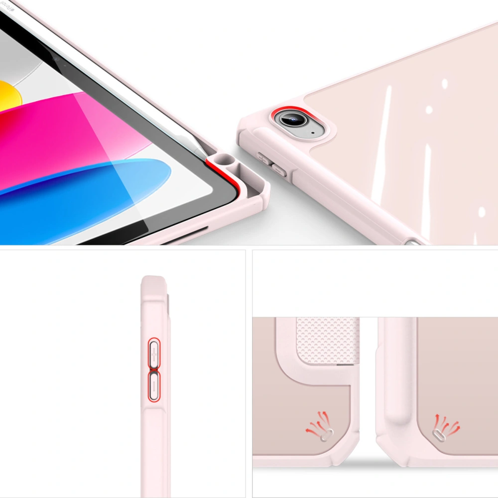 Etui Dux Ducis Toby Apple iPad 10.9 2022 (10. generacji) + Pencil holder różowe