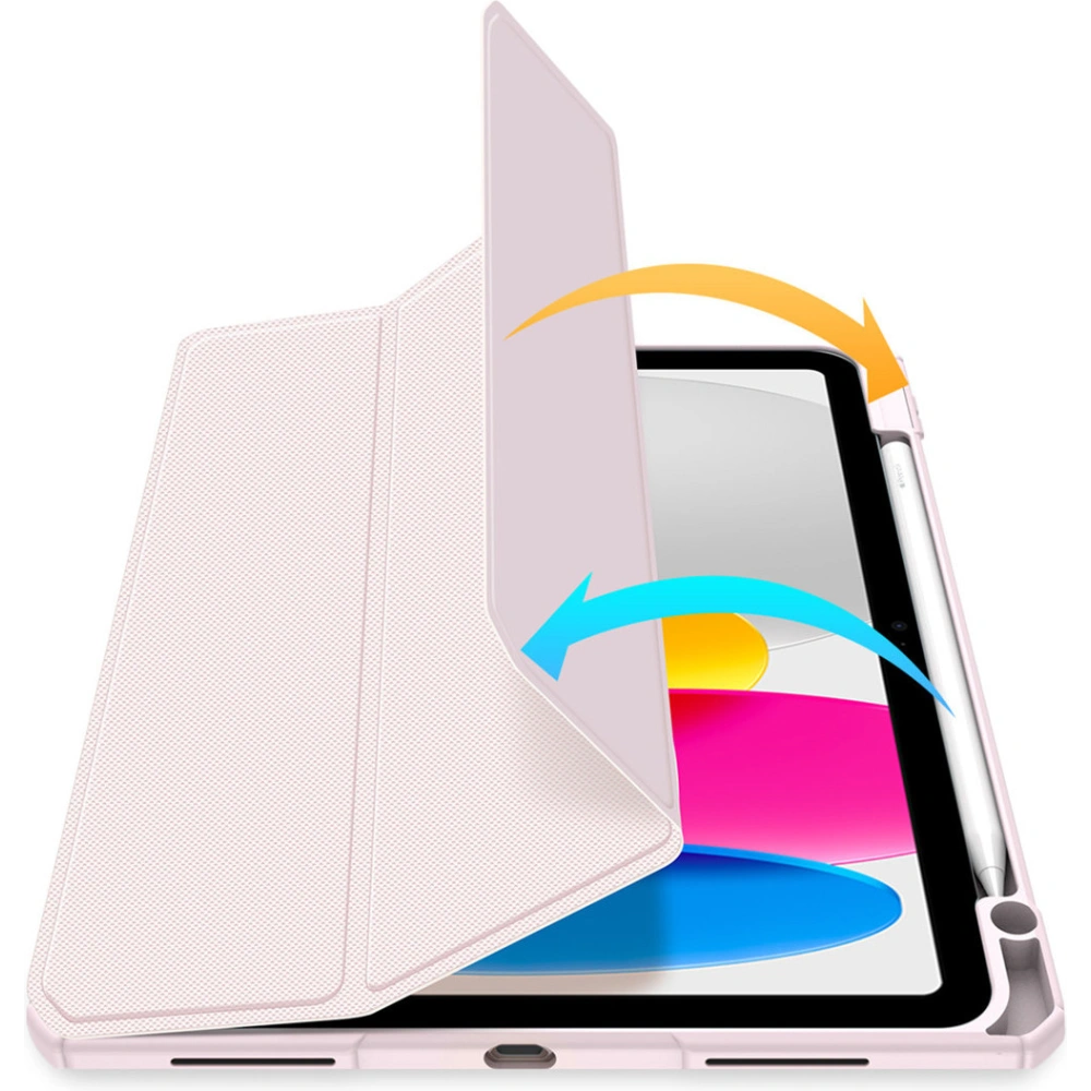 Etui Dux Ducis Toby Apple iPad 10.9 2022 (10. generacji) + Pencil holder różowe