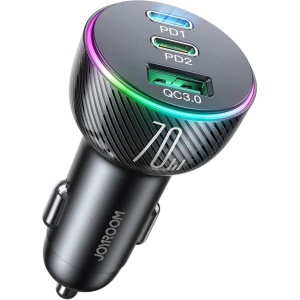 Kup Ładowarka samochodowa Joyroom JR-CL26 70W 2x USB-C, 1x USB-A czarna - JYR636 - {ean13} - Sklep Home Screen