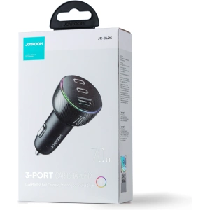 Kup Ładowarka samochodowa Joyroom JR-CL26 70W 2x USB-C, 1x USB-A czarna - JYR636 - {ean13} - Sklep Home Screen