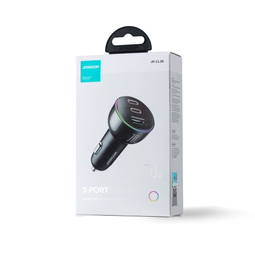 Kup Autós töltő Joyroom JR-CL26 70W 2x USB-C, 1x USB-A fekete - JYR636 - {ean13} - Sklep Home Screen