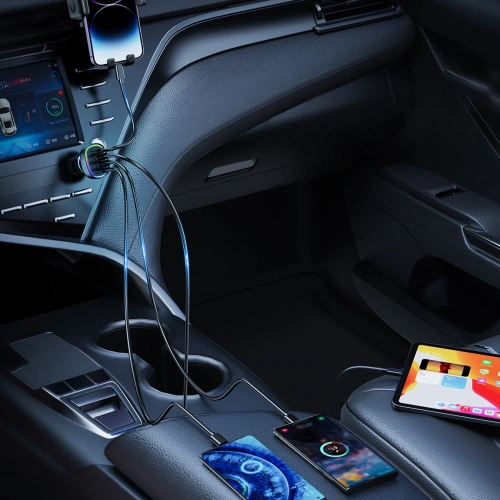 Kup Ładowarka samochodowa Joyroom JR-CL29 70W 2x USB-C, 2x USB-A czarna - JYR637 - {ean13} - Sklep Home Screen