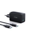 Síťová nabíječka Joyroom TCG01 GaN 65W  2x USB-C, 1x USB-A černá + kabel USB-C/USB-C 100W 1.2m