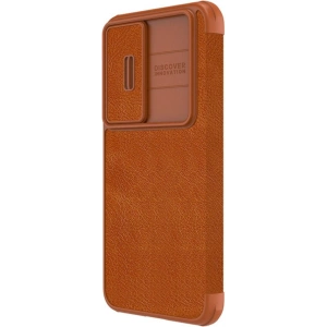 Etui Nillkin Qin Leather Pro Samsung Galaxy S23 brązowe