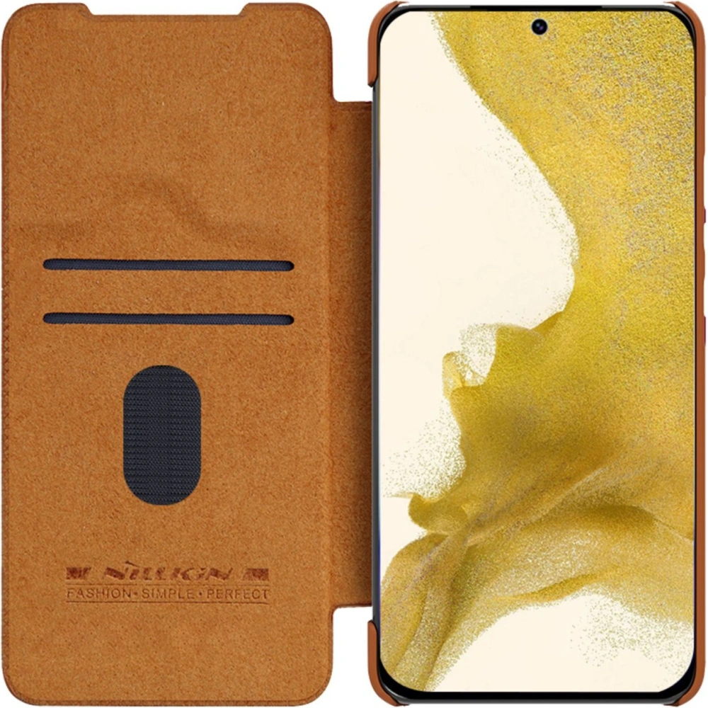 Etui Nillkin Qin Leather Pro Samsung Galaxy S23 brązowe