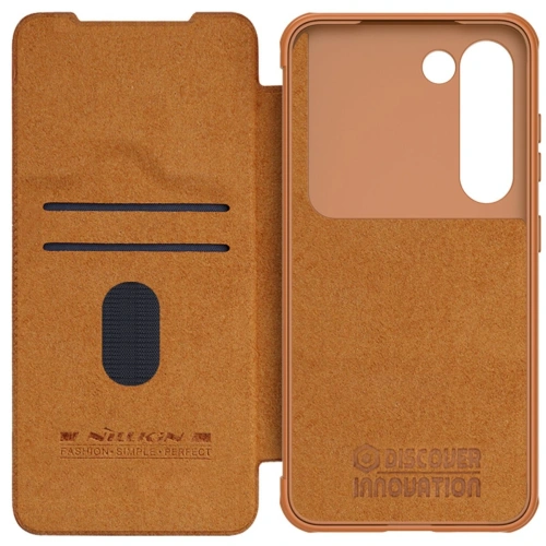 Kup Etui Nillkin Qin Leather Pro Samsung Galaxy S23+ Plus brązowe - NLK1008 - {ean13} - Sklep Home Screen