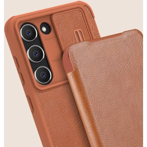Kup Etui Nillkin Qin Leather Pro Samsung Galaxy S23+ Plus maro - NLK1008 - {ean13} - Sklep Home Screen