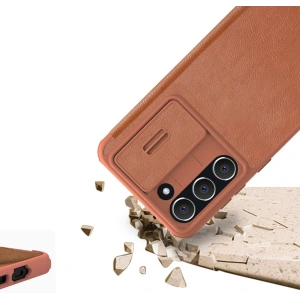 Kup Etui Nillkin Qin Leather Pro Samsung Galaxy S23+ Plus maro - NLK1008 - {ean13} - Sklep Home Screen